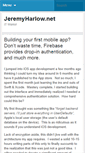Mobile Screenshot of jeremyharlow.net